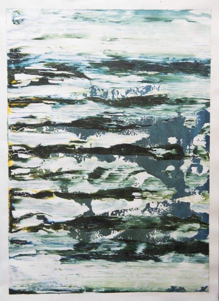 Acrylic on paper , 75 cm x 55 cm , 2016 .